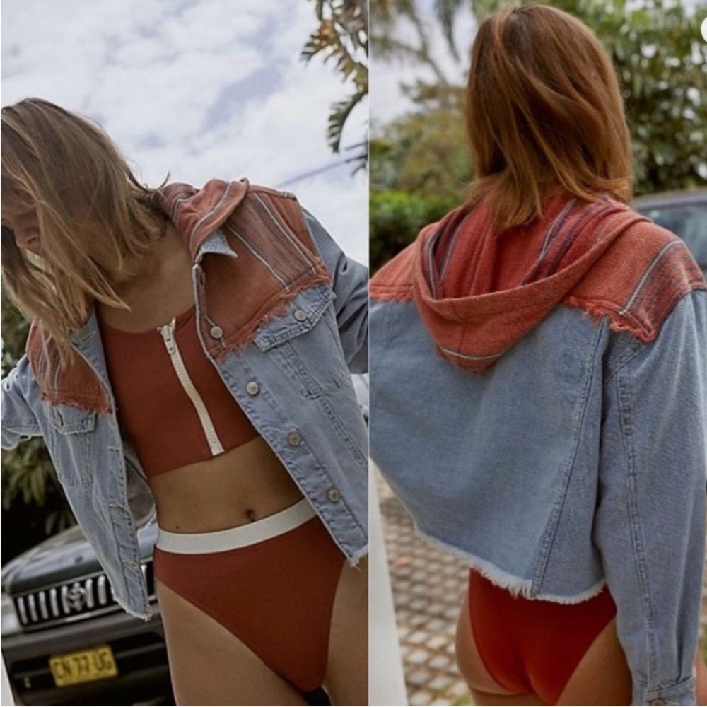 Free People Denim and Rust
Jacket Hooded Baja Wash Stripe
Jacket - Picture 4 of 6